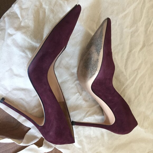 Gianvito Rossi Burgundy Suede Pumps ASO KATE MIDDLETON - Picture 9 of 16